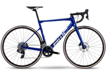 BMC TEAMMACHINE SLR VIER SRAM RIVAL ETAP AXS 12V 700MM BLAU GEBÜRSTETES 2022 RENNRAD